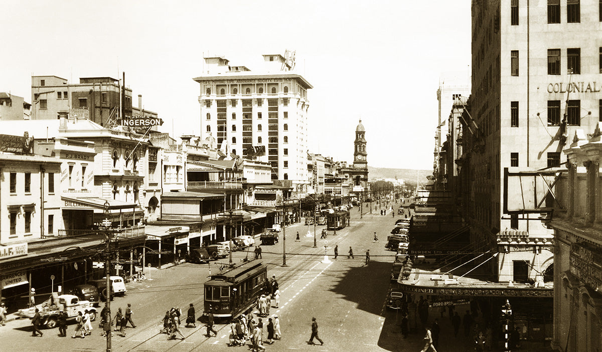 King Williams Street, Adelaide SA Australia 1940s