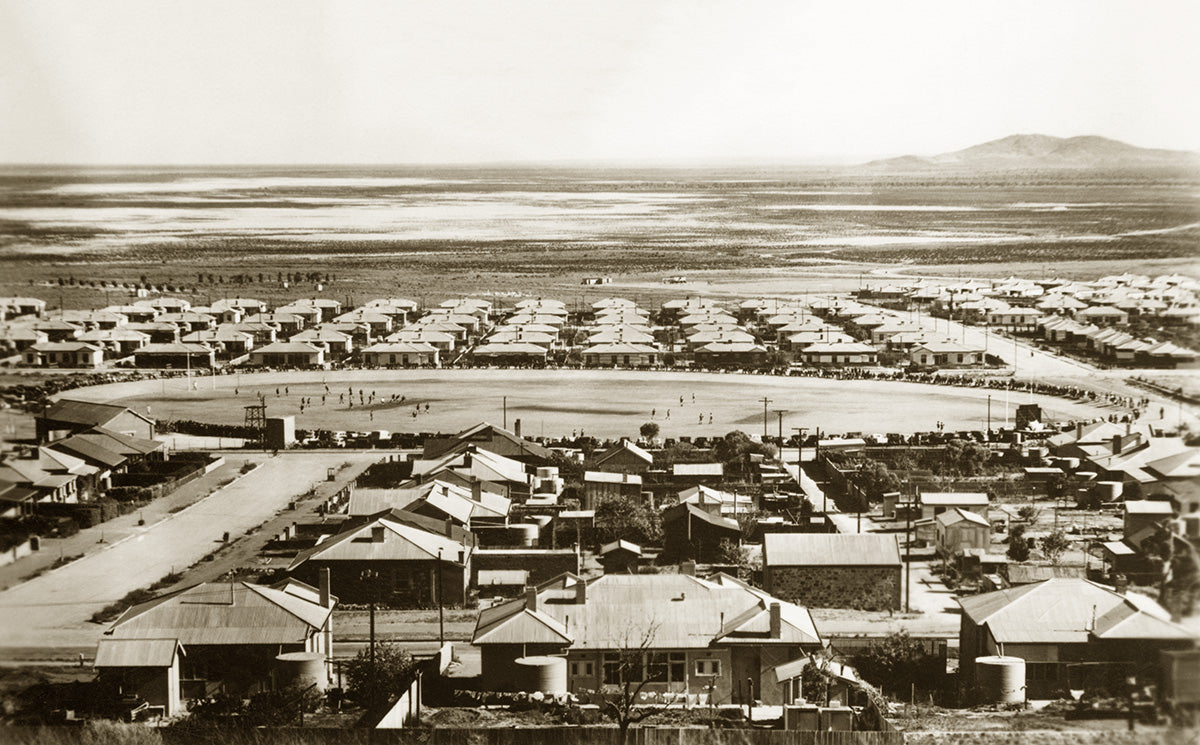 General View Of Township And The Sports Oval, Whyalla SA Australia 1950s