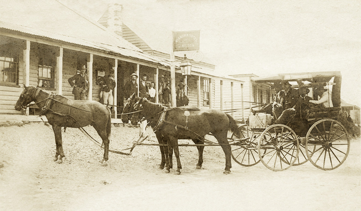 C Harris Tumut To Kiandra Coach, Kiandra NSW Australia c.1905