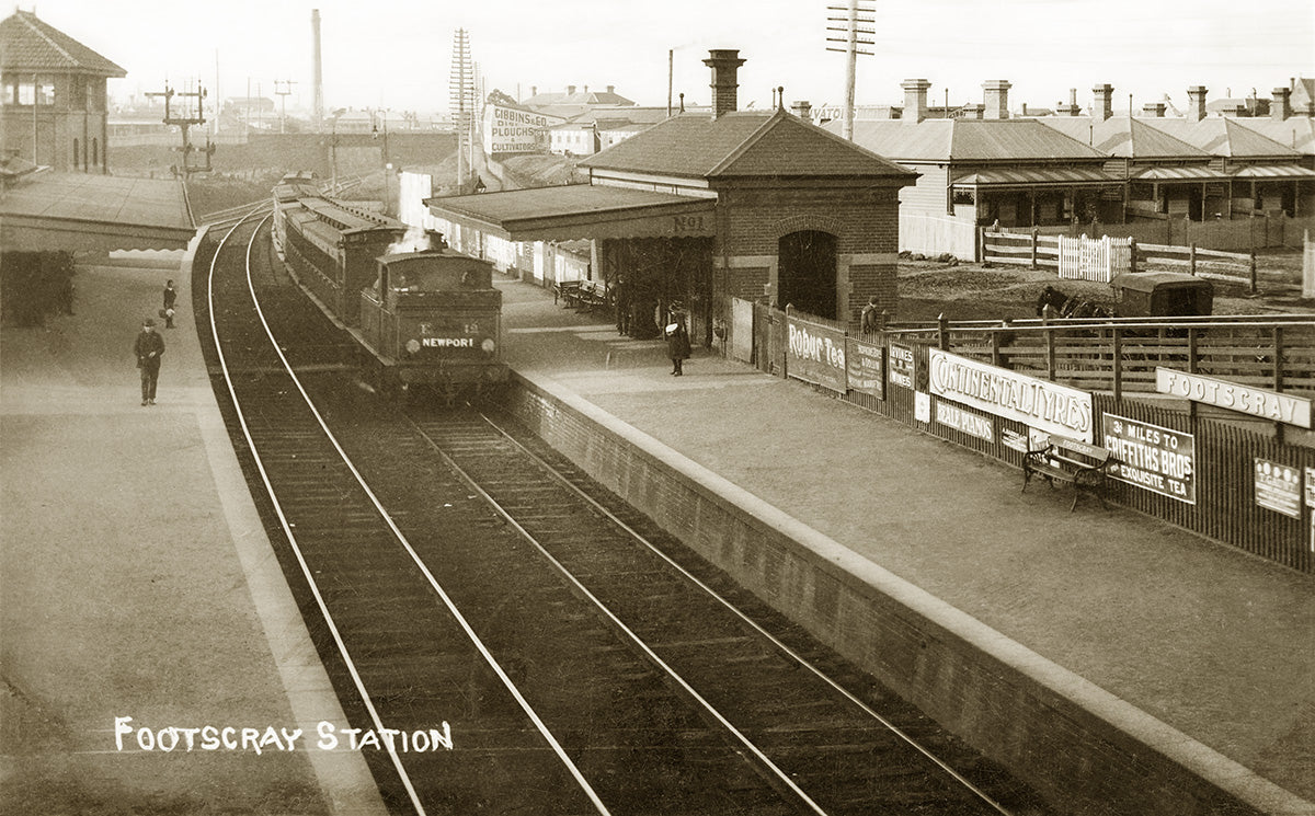 Railway Station, Footsrcay VIC Australia c.1905
