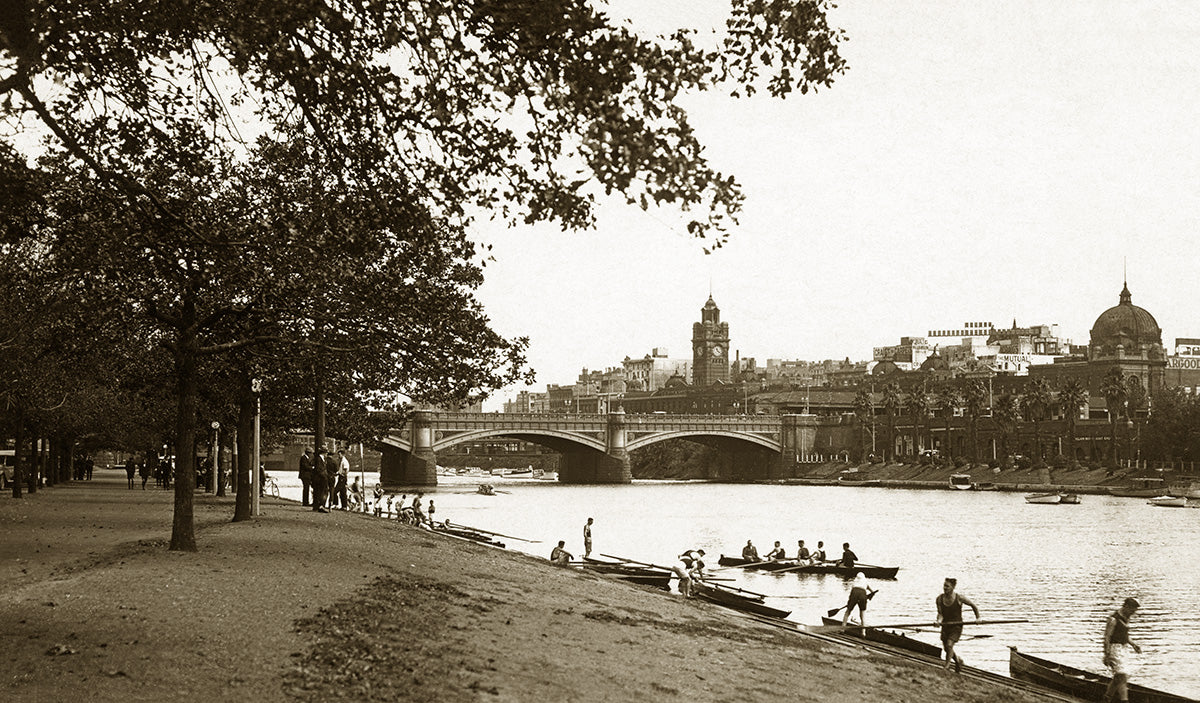 Prince Bridge, Melbourne VIC Australia 1920s