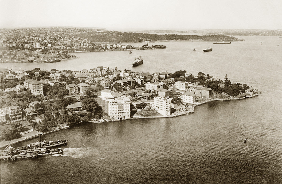 Kirribilly Cremorne And Neutral Bay From The Bridge, Kirribilli NSW Australia c.1935