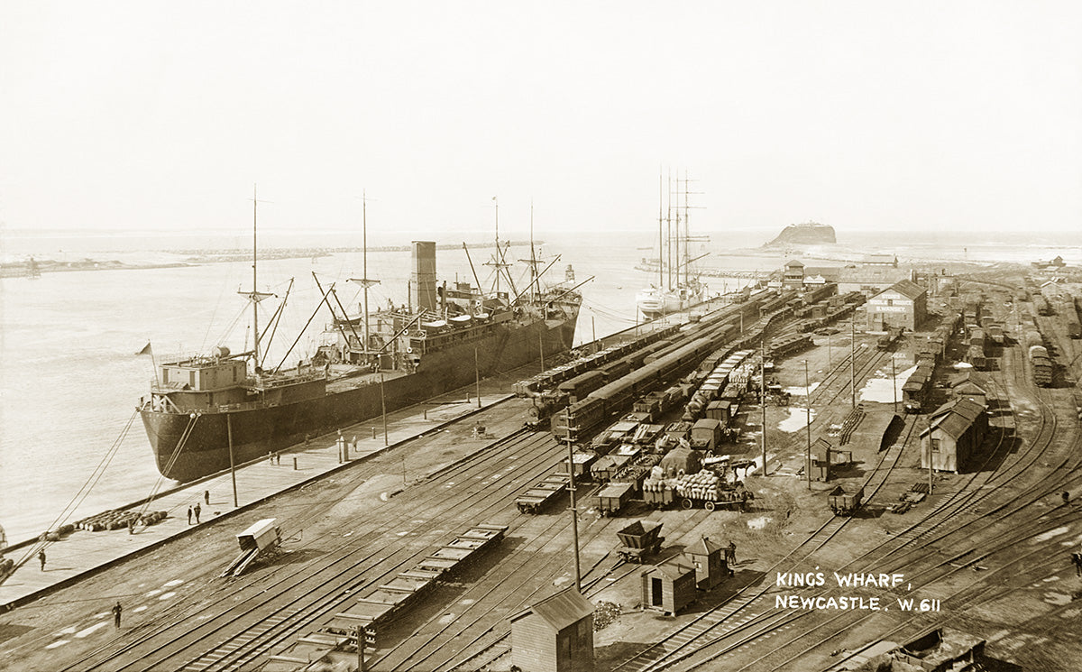 King Wharf, Newcastle NSW Australia c.1907