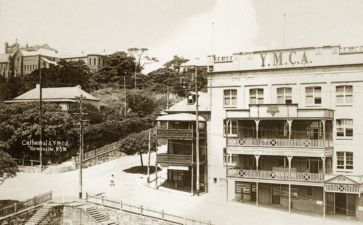 Cathedral And YMCA, Newcastle NSW Australia c.1910