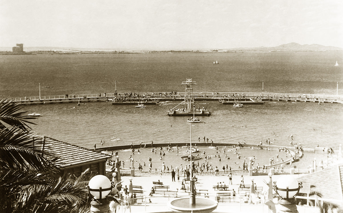 Eastern Beach And Swimming Pool, Geelong VIC Australia c.1930
