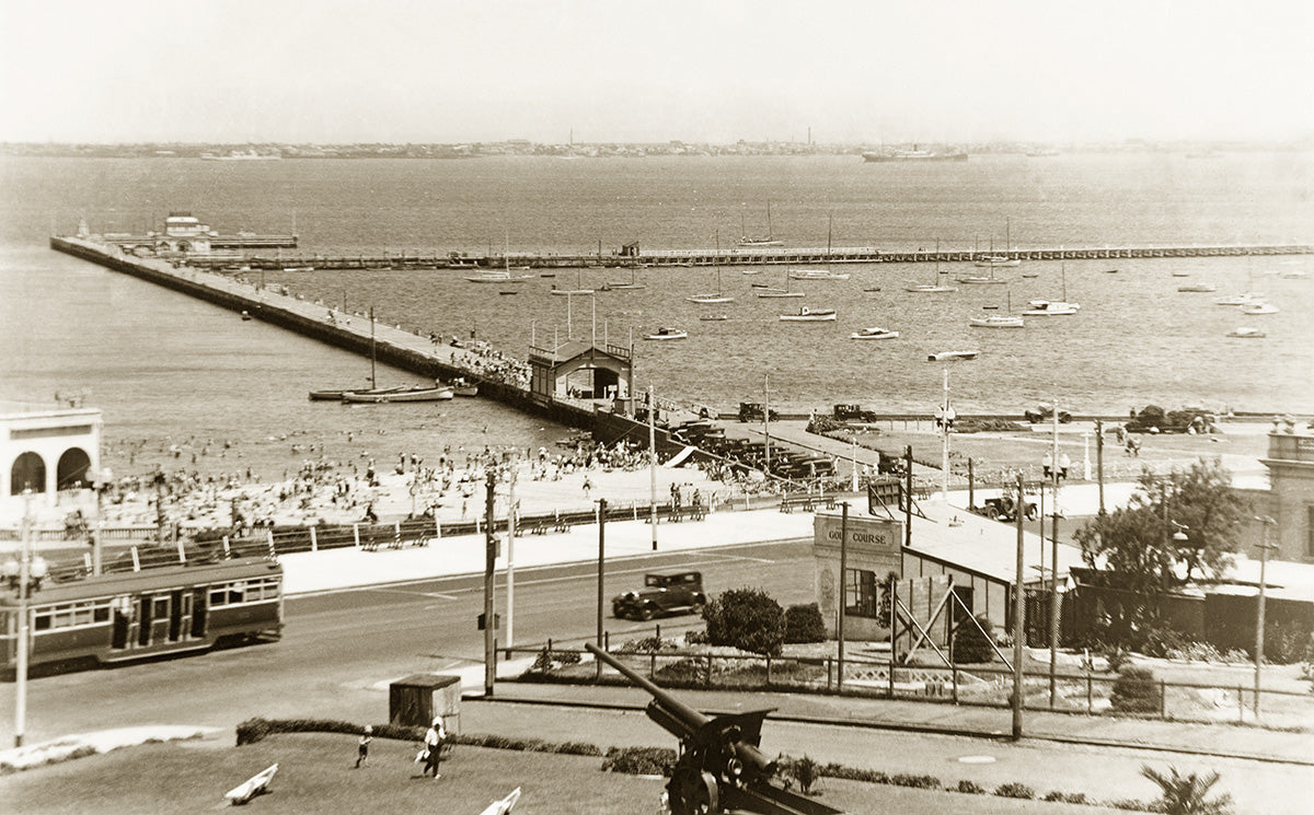 St. Kilda - The Pier From Alfred Square, Melbourne VIC Australia 1930s