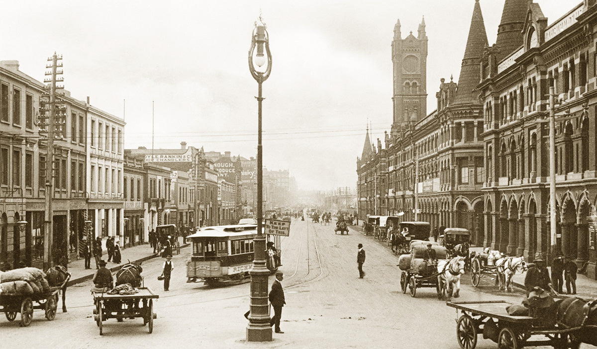 Flinders Street, Melbourne VIC Australia c.1900