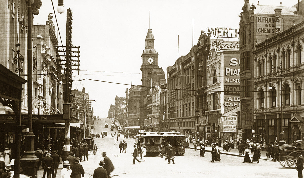 Bourke Street, Melbourne VIC Australia 1910s