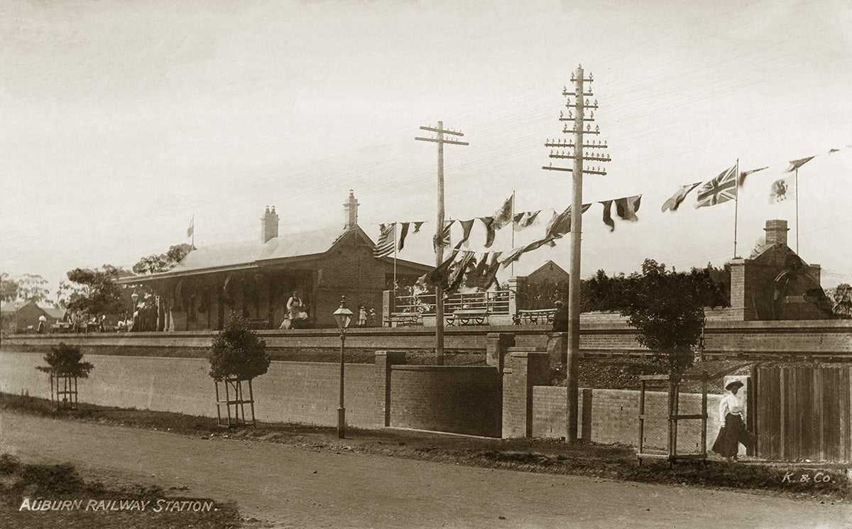 Railway Station, Auburn NSW Australia c.1908