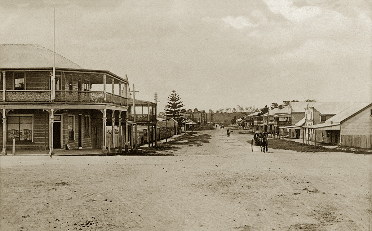 Port Stephens Street - Looking East, Raymond Terrace NSW Australia c.1900