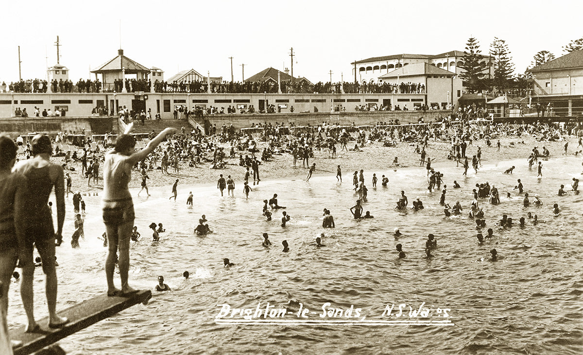 The Beach, Brighton-Le-Sands NSW Australia 1930s