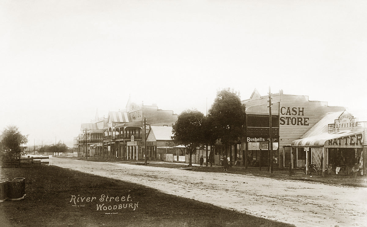 River Street, Woodburn NSW Australia 1900s