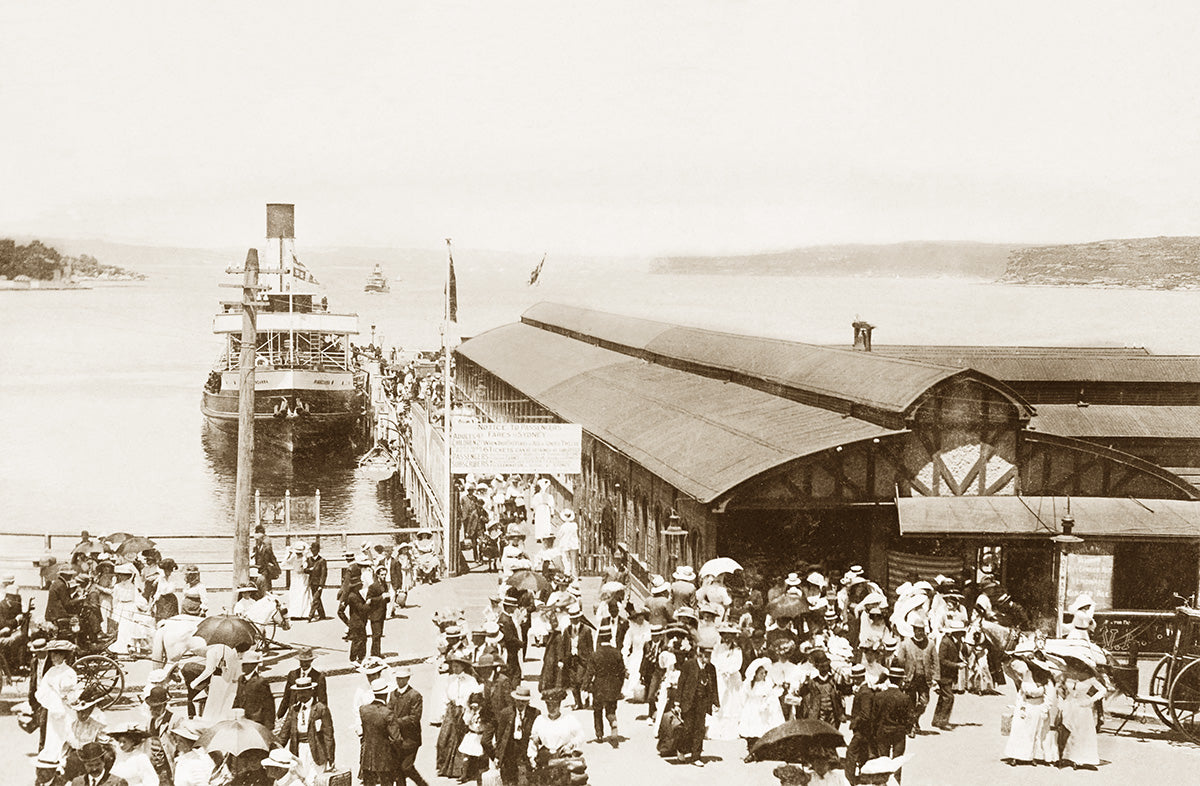Wharf And Ferry, Manly NSW Australia c.1907