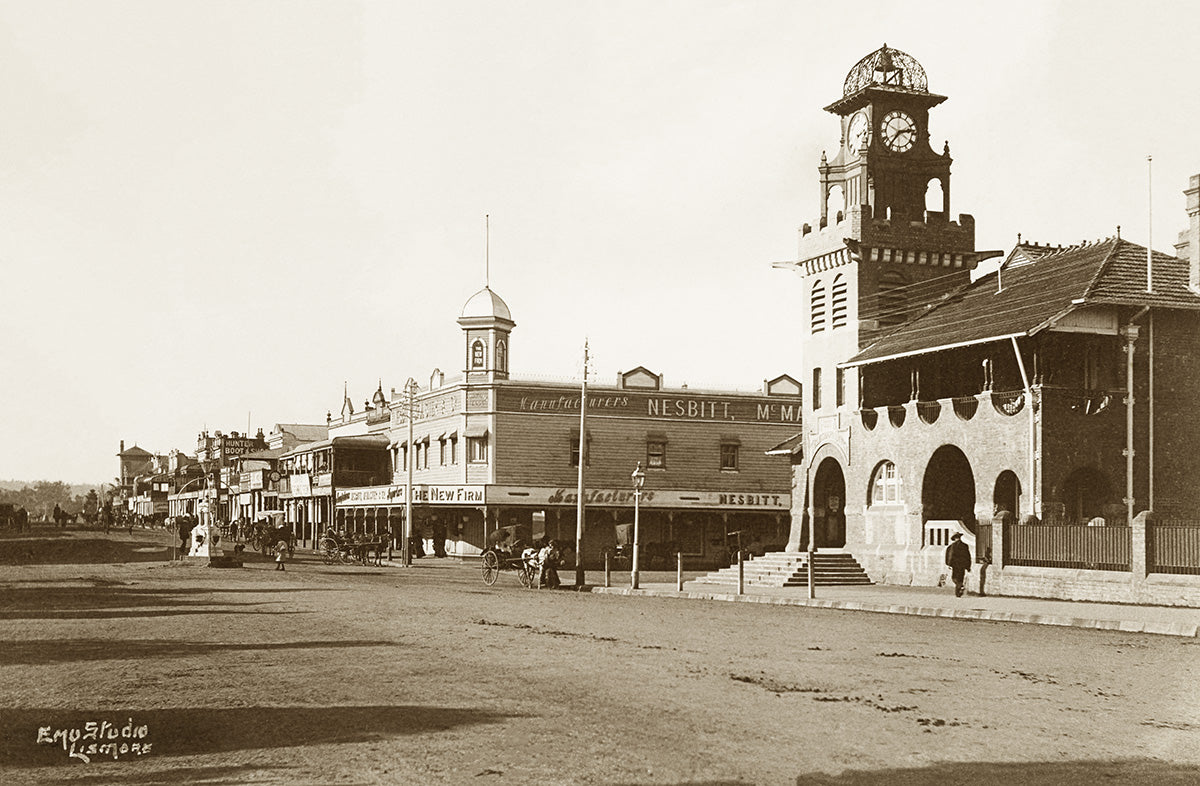 Street Scene And Post Office, Lismore NSW Australia c.1907