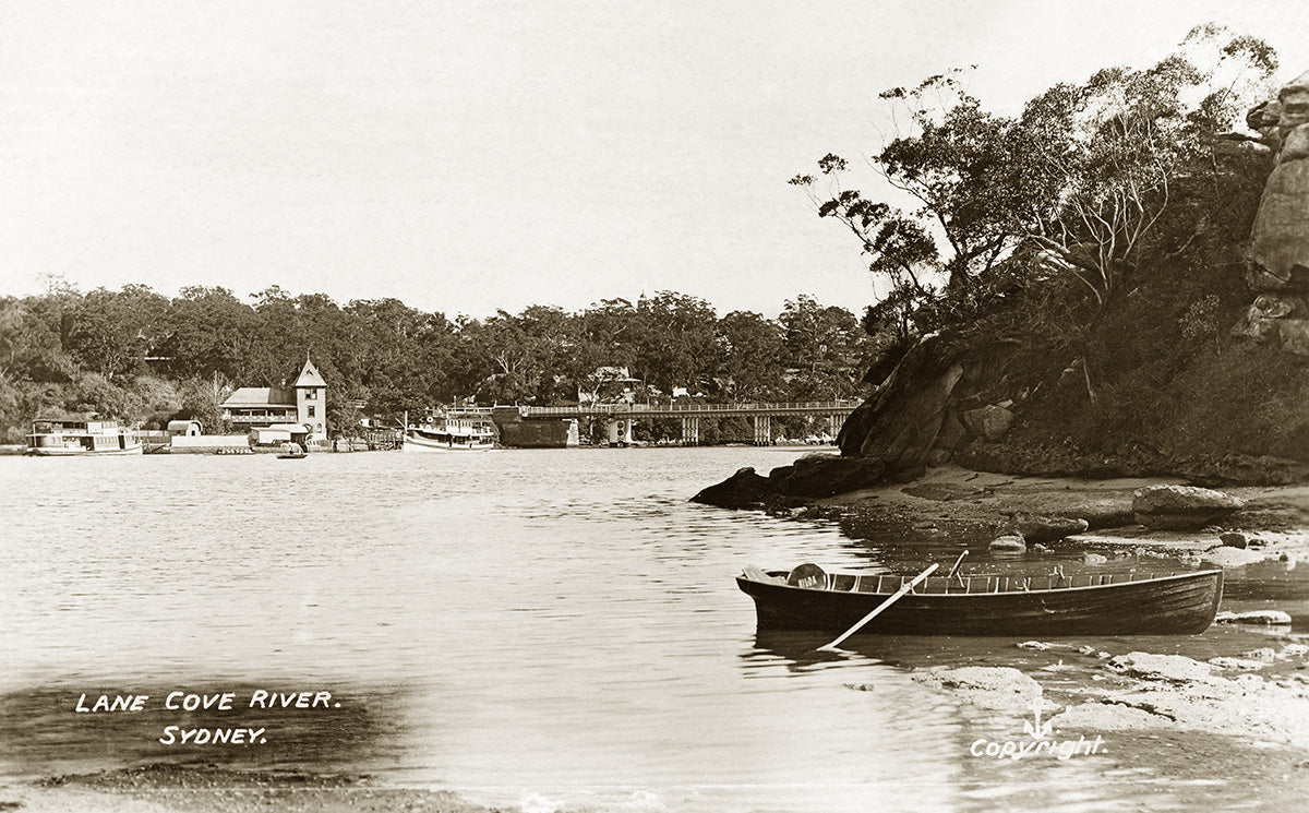 Hunters Hill From Linley Point - Land Cove River, Lane Cove NSW Australia c.1907
