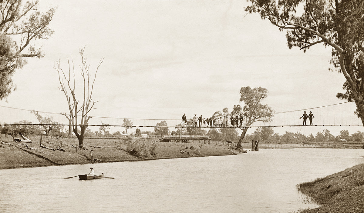 Suspension Bridge, Narrabri NSW Australia 1907