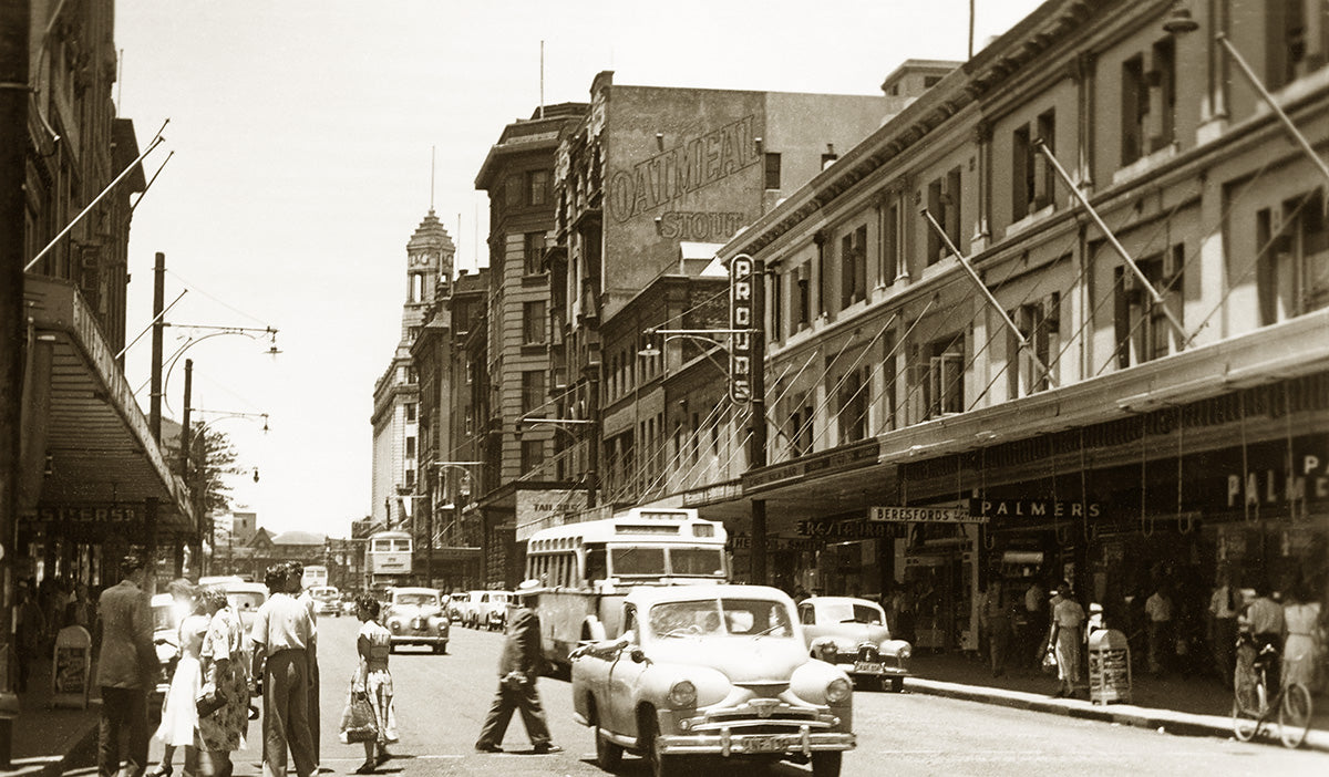 Hunter Street, Newcastle NSW Australia 1950s