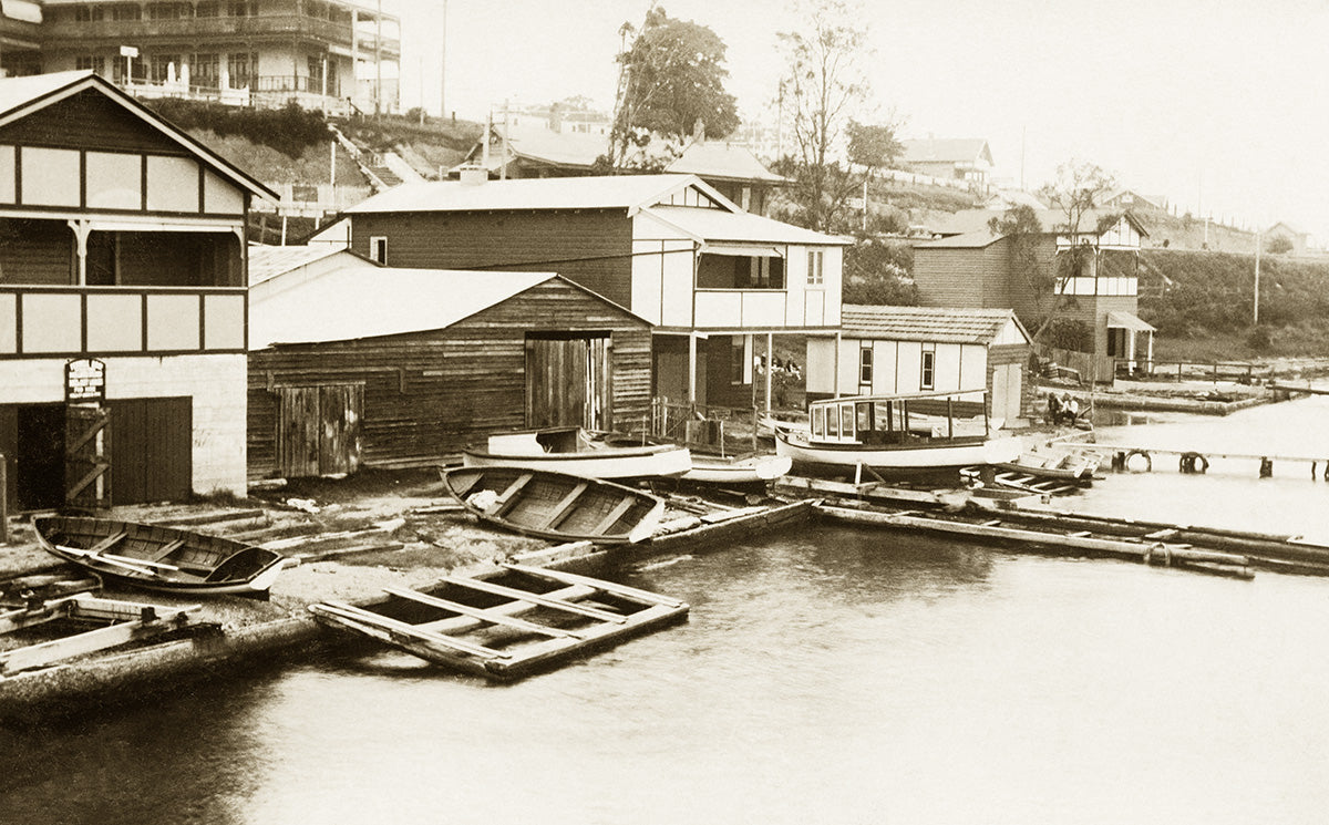 Boatsheds Next To Railway Station, Toronto NSW Australia 1910s