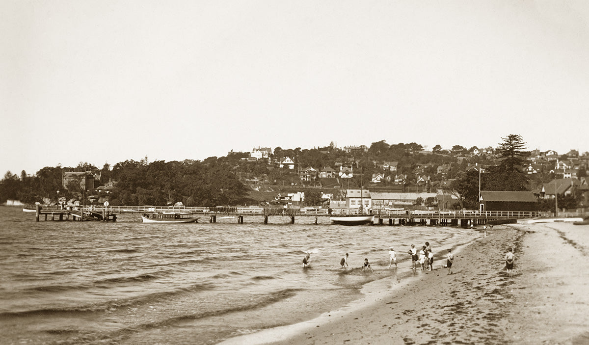 Beach And Ferry Wharf, Rose Bay NSW Australia 1910s