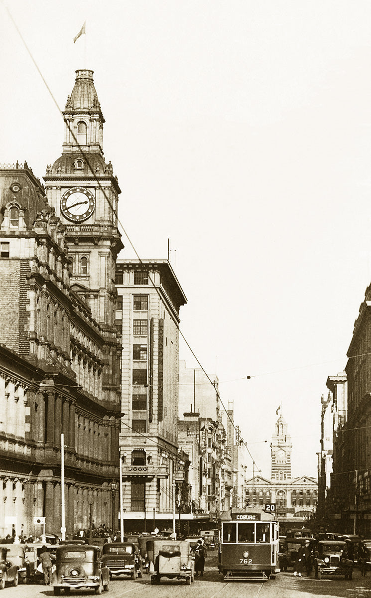 Elizabeth Street - Post Office, Melbourne VIC Australia 1930s