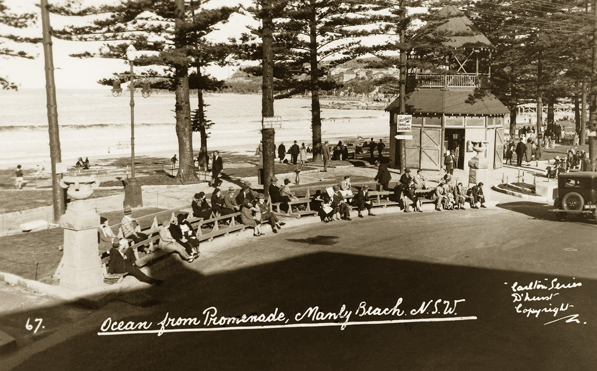 Ocean Beach From Promenade, Manly NSW Australia c.1932