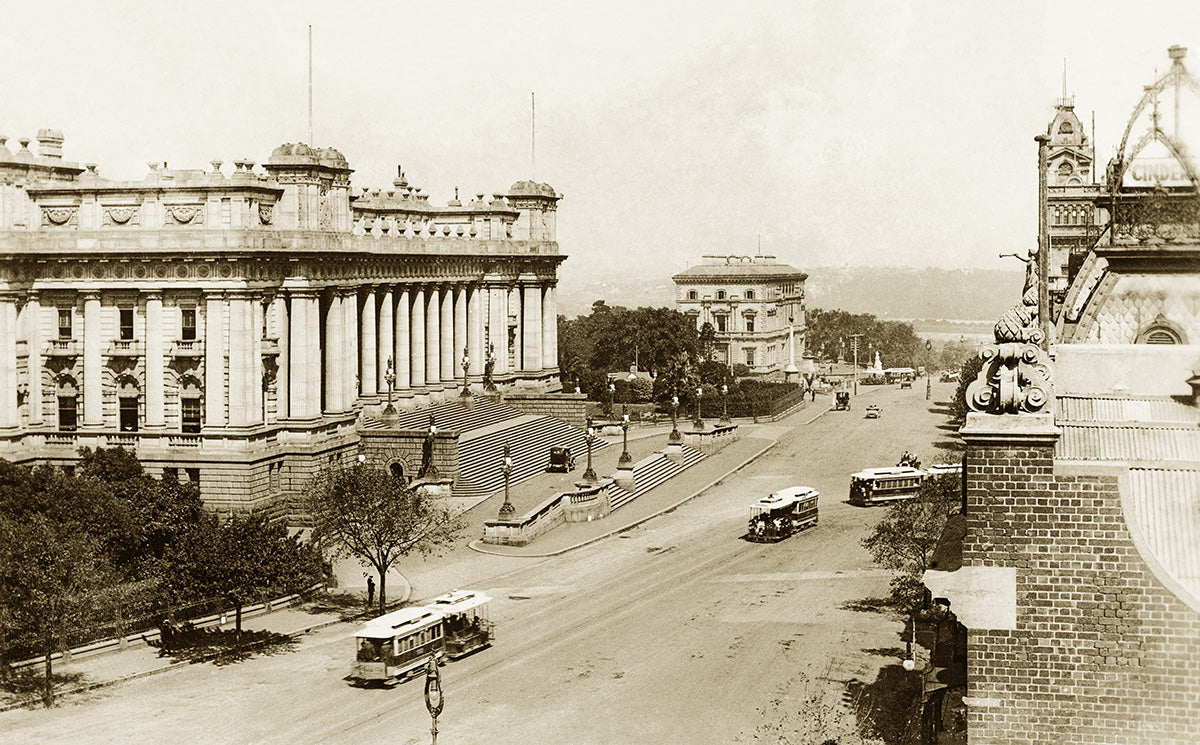Spring Street And Parliament House, Melbourne VIC Australia c.1929