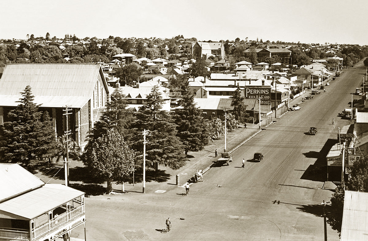General View - Looking South From Town Hall, Toowoomba QLD Australia c.1950