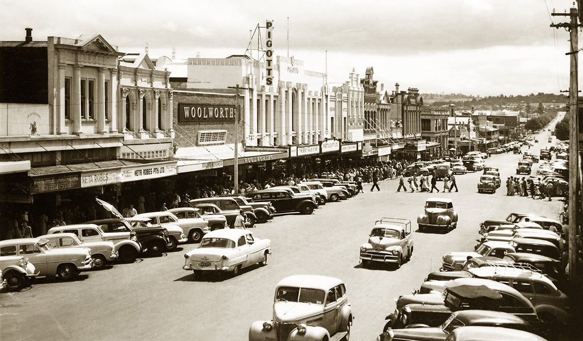 Ruthven Street, Toowoomba QLD Australia 1950s