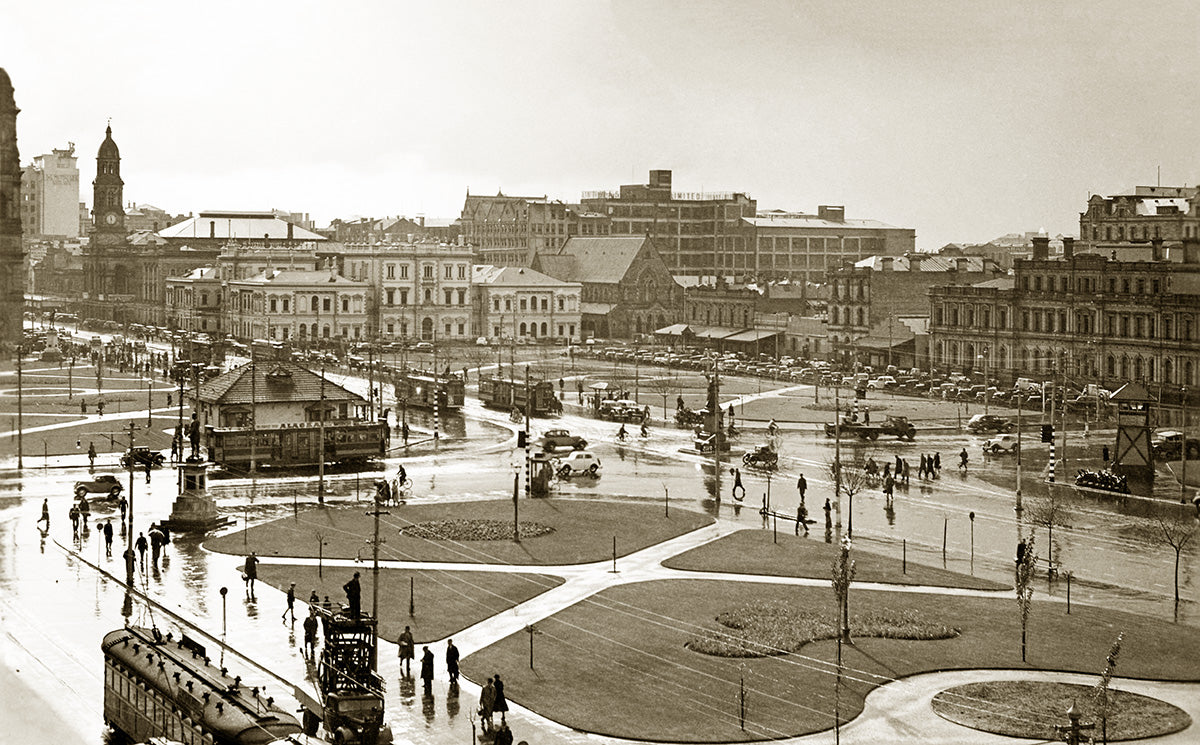 General View Of Victoria Square, Adelaide SA Australia c.1938