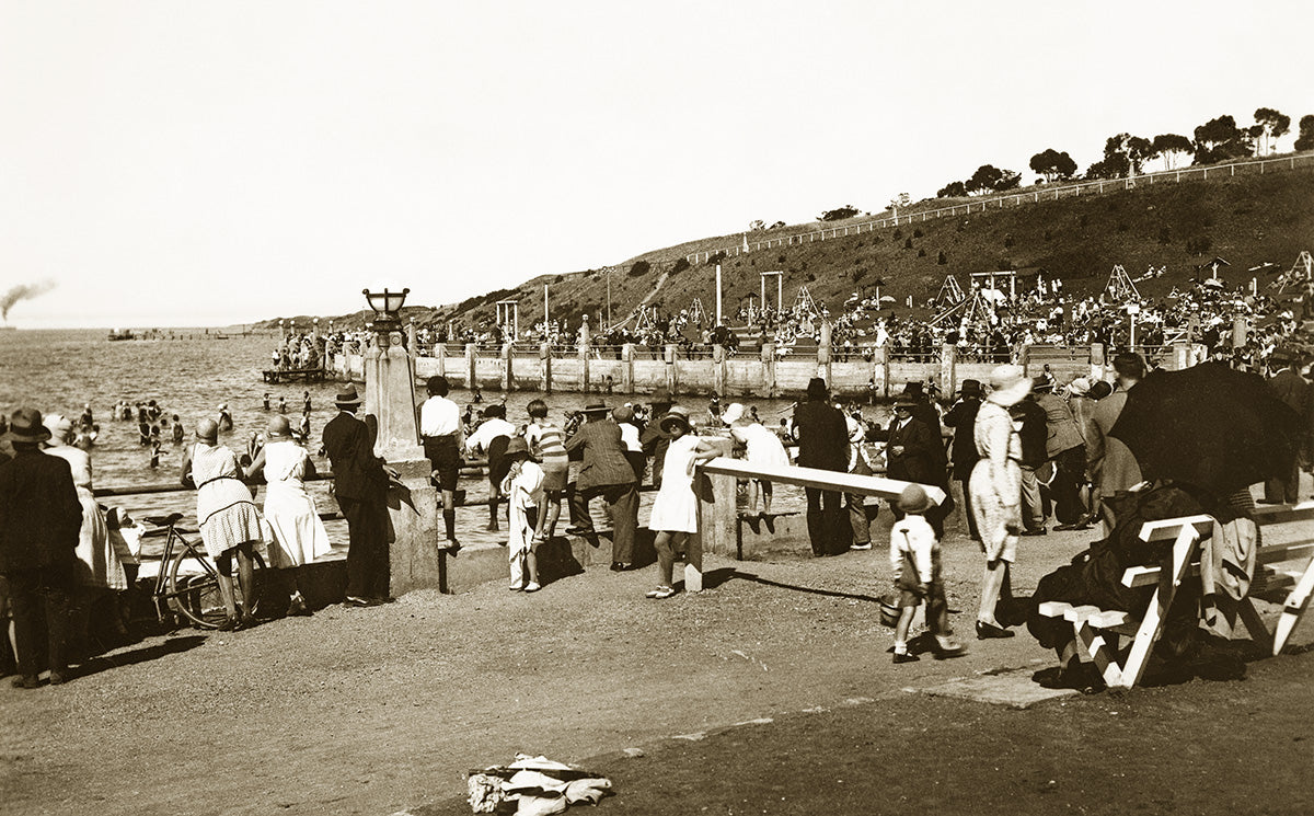 The Eastern Beach - Bathing Pool, Geelong VIC Australia 1920s