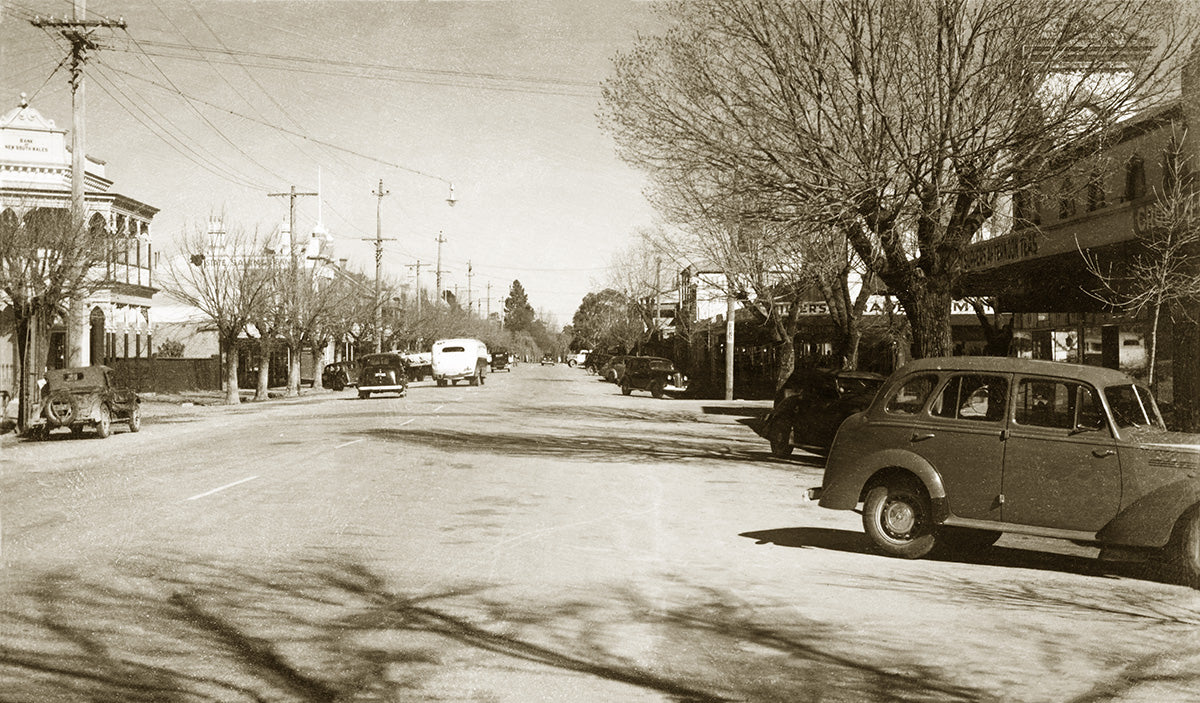 Bridge Street - Looking West, Benalla VIC Australia c.1947