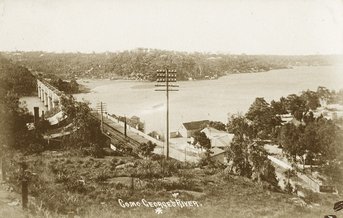 Railway Bridge And Georges River, Como NSW Australia c.1907