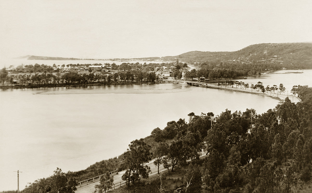 Lake And Bridge, Narrabeen NSW Australia 1920s