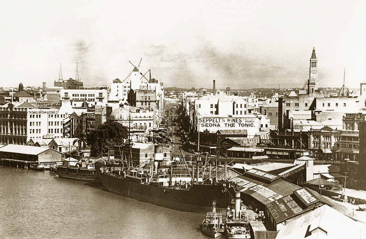 Circular Quay And Queen Street, Brisbane QLD Australia c.1935