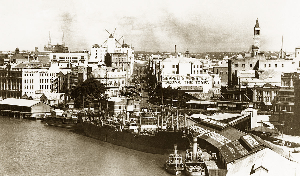 Circular Quay And Queen Street, Brisbane QLD Australia c.1935