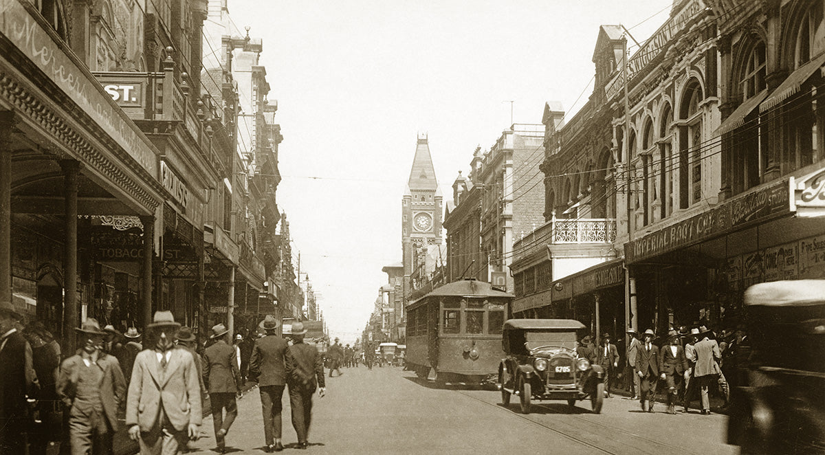 View Of Hay Street And Town Hall, Perth WA Australia