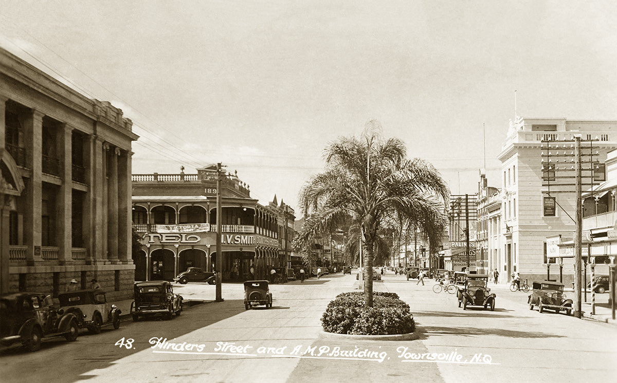 Flinders Street And AMP Building, Townsville QLD Australia c.1939