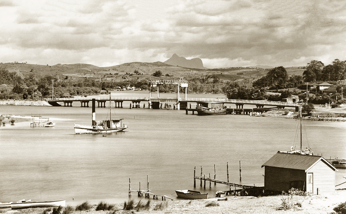 Boyds Bridge And Mount Warning, Tweed Heads NSW Australia 1920s