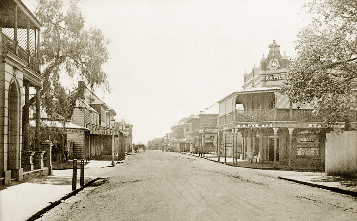 George Street - Looking North, Windsor NSW Australia 1900s