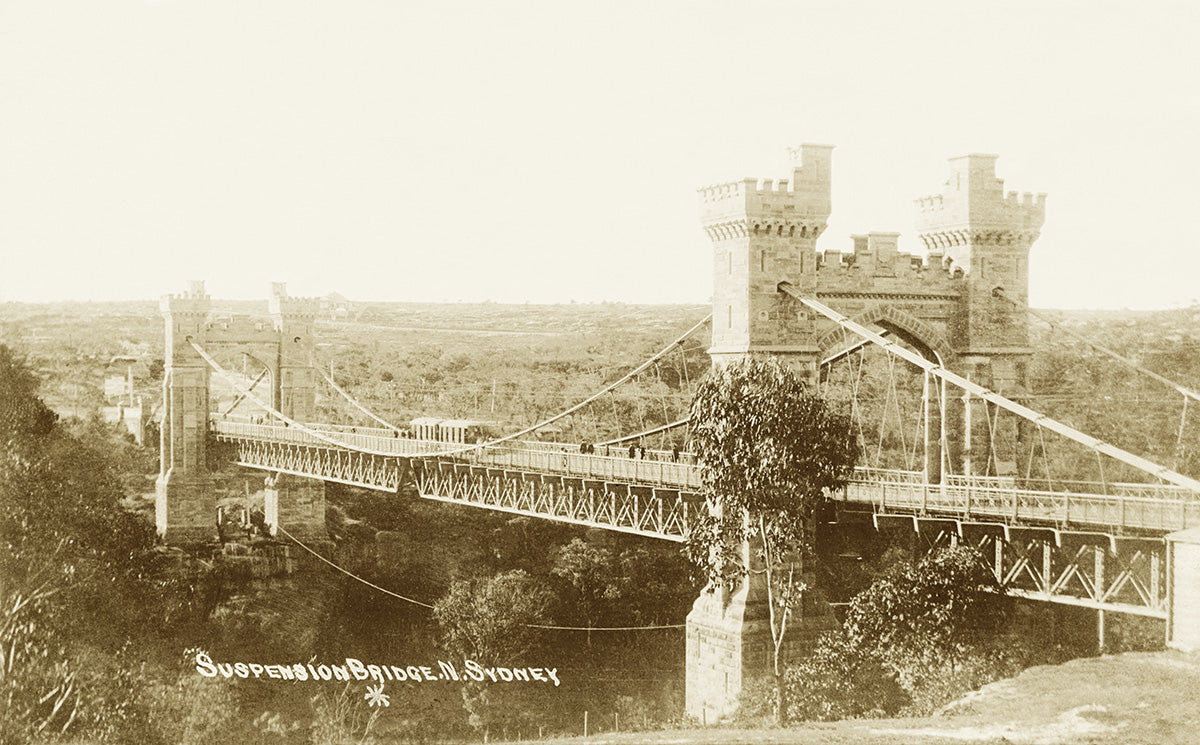 Suspension Bridge, Northbridge NSW Australia c.1908