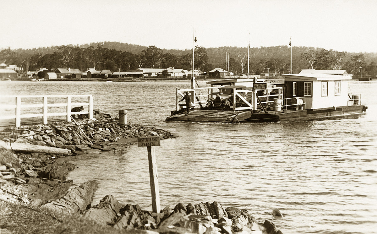 The Motor Punt At Clyde River, Batemans Bay NSW Australia c.1928