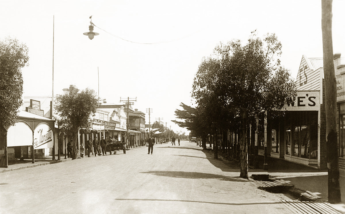 Wood Street - Looking West, Donald VIC Australia 1920s