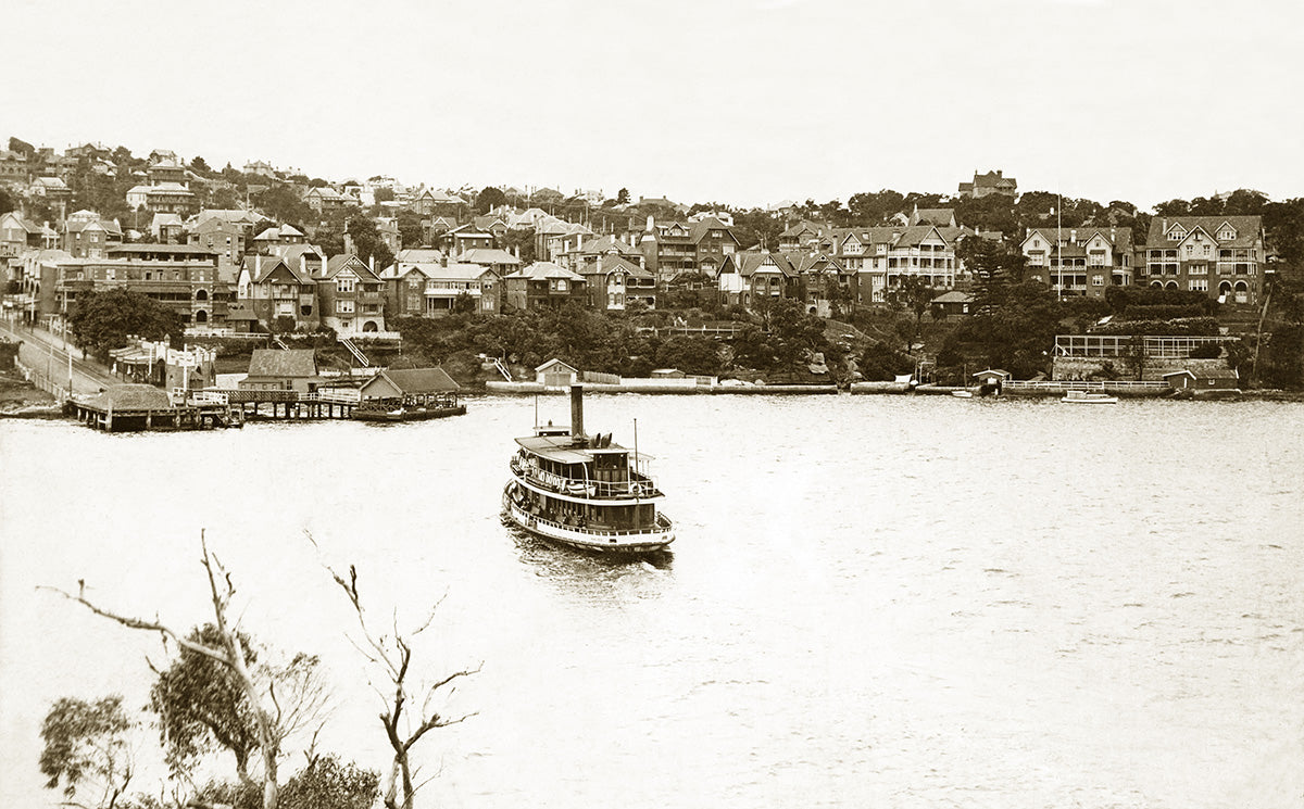 General View With Ferry And Wharf, Neutral Bay NSW Australia 1911