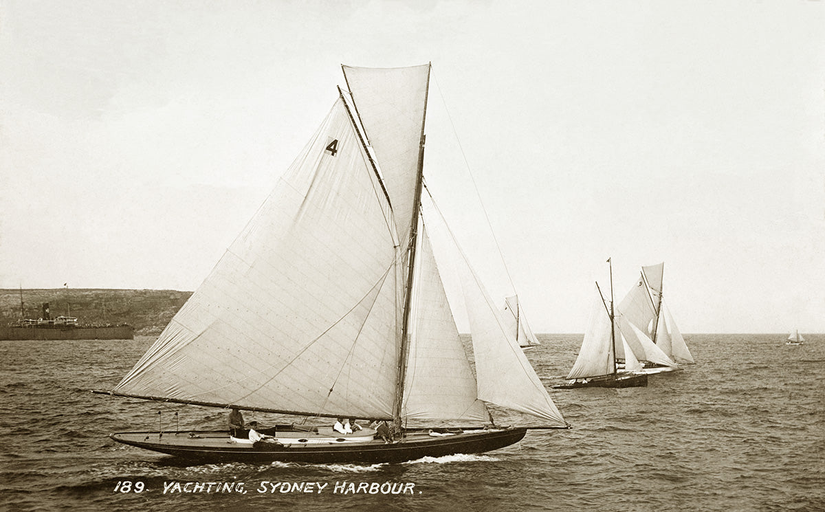 Yachting In Sydney Harbour, Sydney NSW Australia 1907