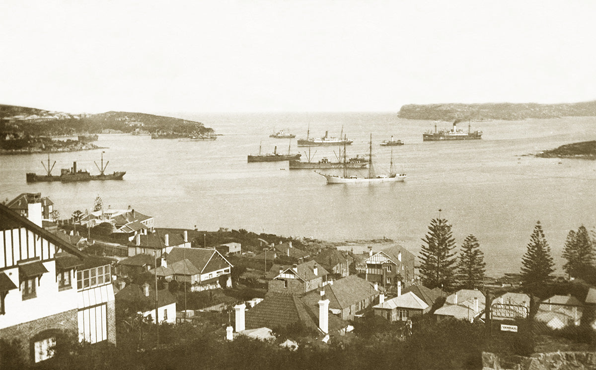 General View Of Harbour Towards Sydney Heads, Manly NSW Australia c.1916