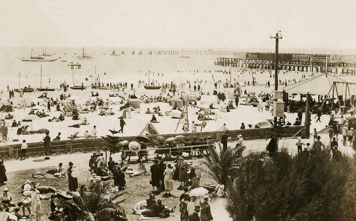 The Bathing Beach, Glenelg SA Australia c.1927