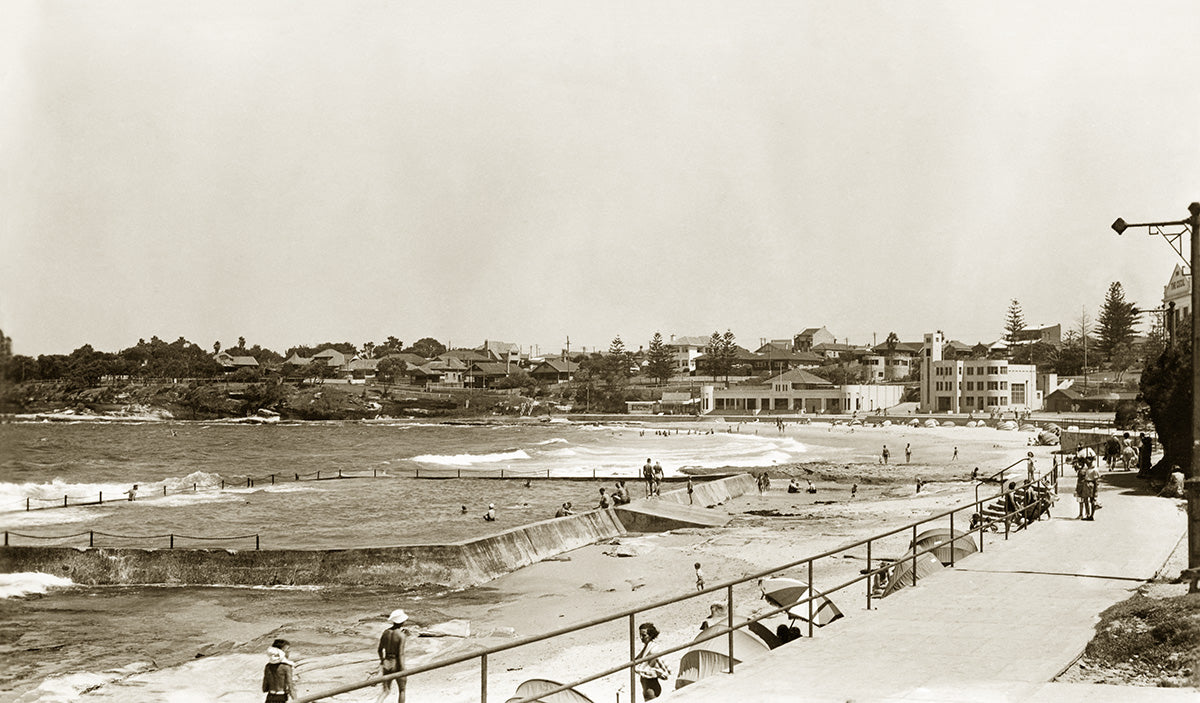 Beach And Swimming Pool, Cronulla NSW Australia 1940s