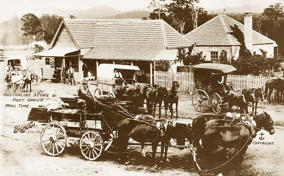 Mail Time At The Post Office And General Store, Barrington NSW Australia c.1900