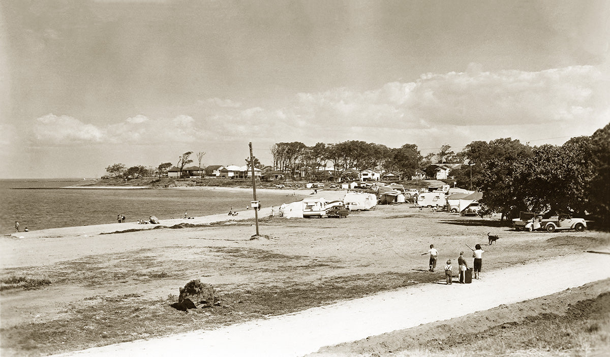 Camping Area And Beach, Scarborough QLD Australia 1957