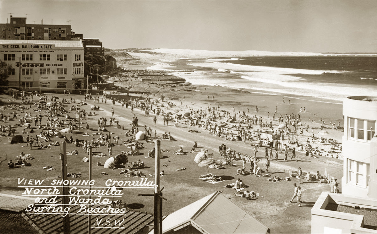 View Of North Cronulla - Elovera And Wanda Beach, Cronulla NSW Australia c.1950